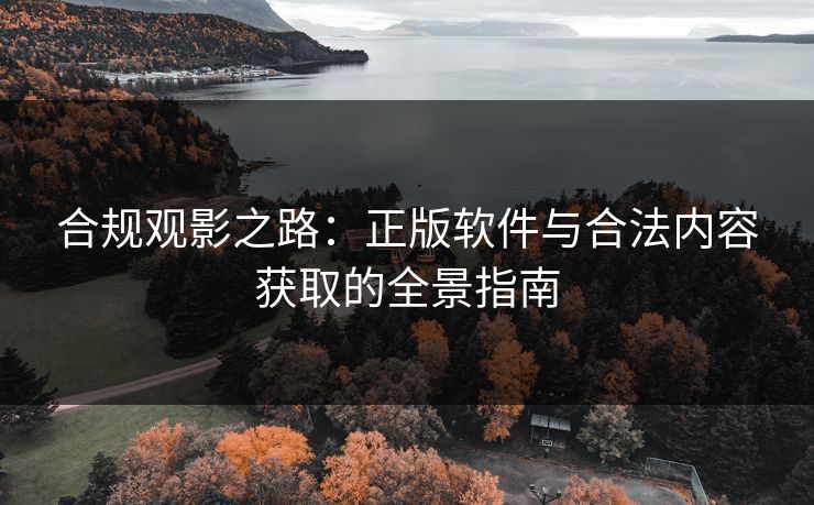 合规观影之路:正版软件与合法内容获取的全景指南 合规观影之路:正版软件与合法内容获取的全景指南